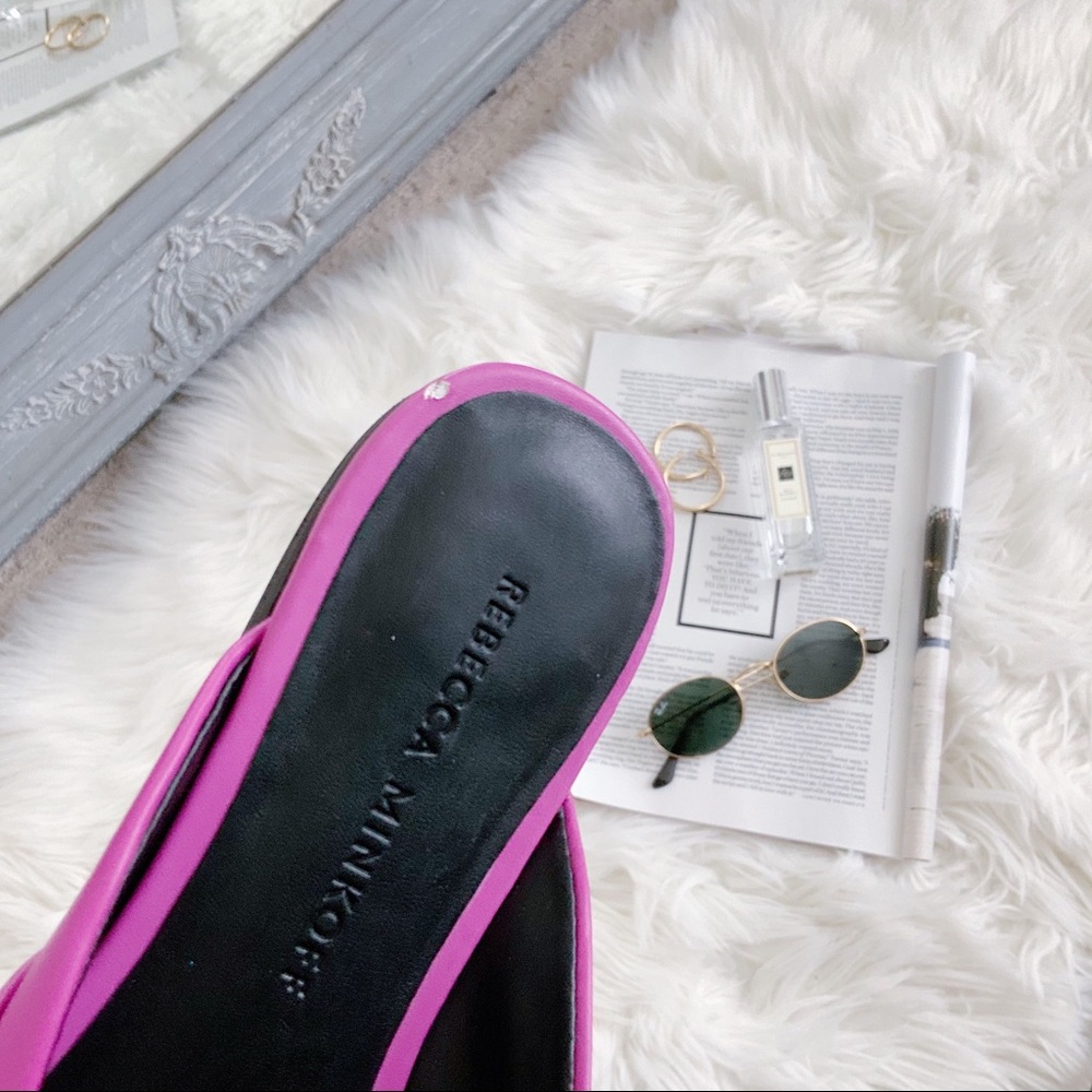 NWOT Rebecca Minkoff Coretta Pink Knotted Mules - Picture 5 of 9